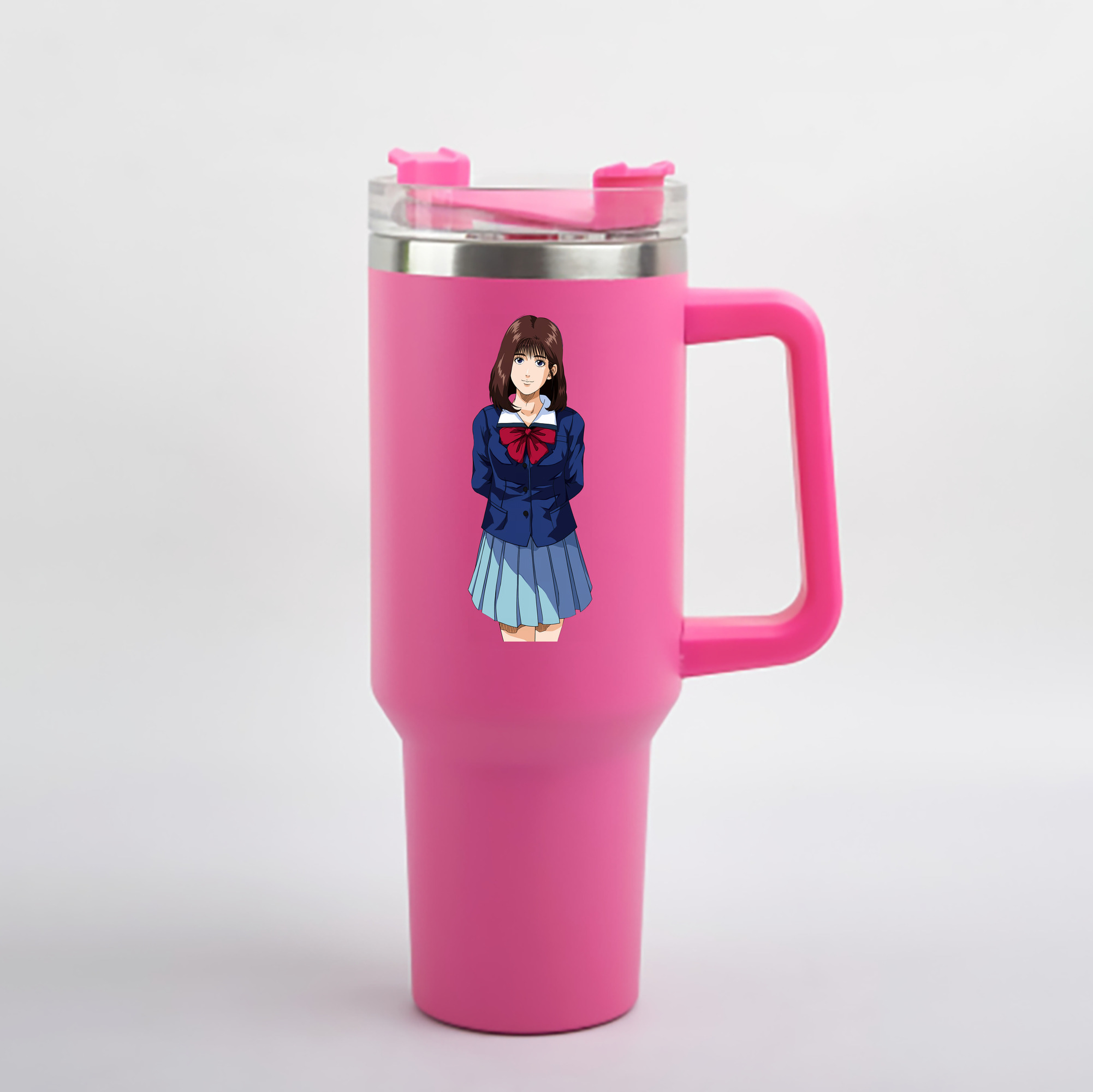 （画像用） SLAM DUNK／スラムダンク 1200mL車用タンブラー - クリスタルステッカー（プラスチックストロー付き）